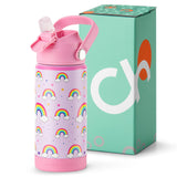 Rainbow Pink Water Bottle 14Oz