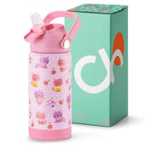 Cat Pink Water Bottle 14Oz