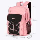 Solid Black Pink Backpack