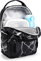 Geometry Black Portable Lunch Box