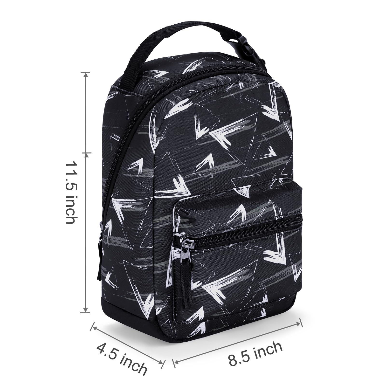 Geometry Black Portable Lunch Box