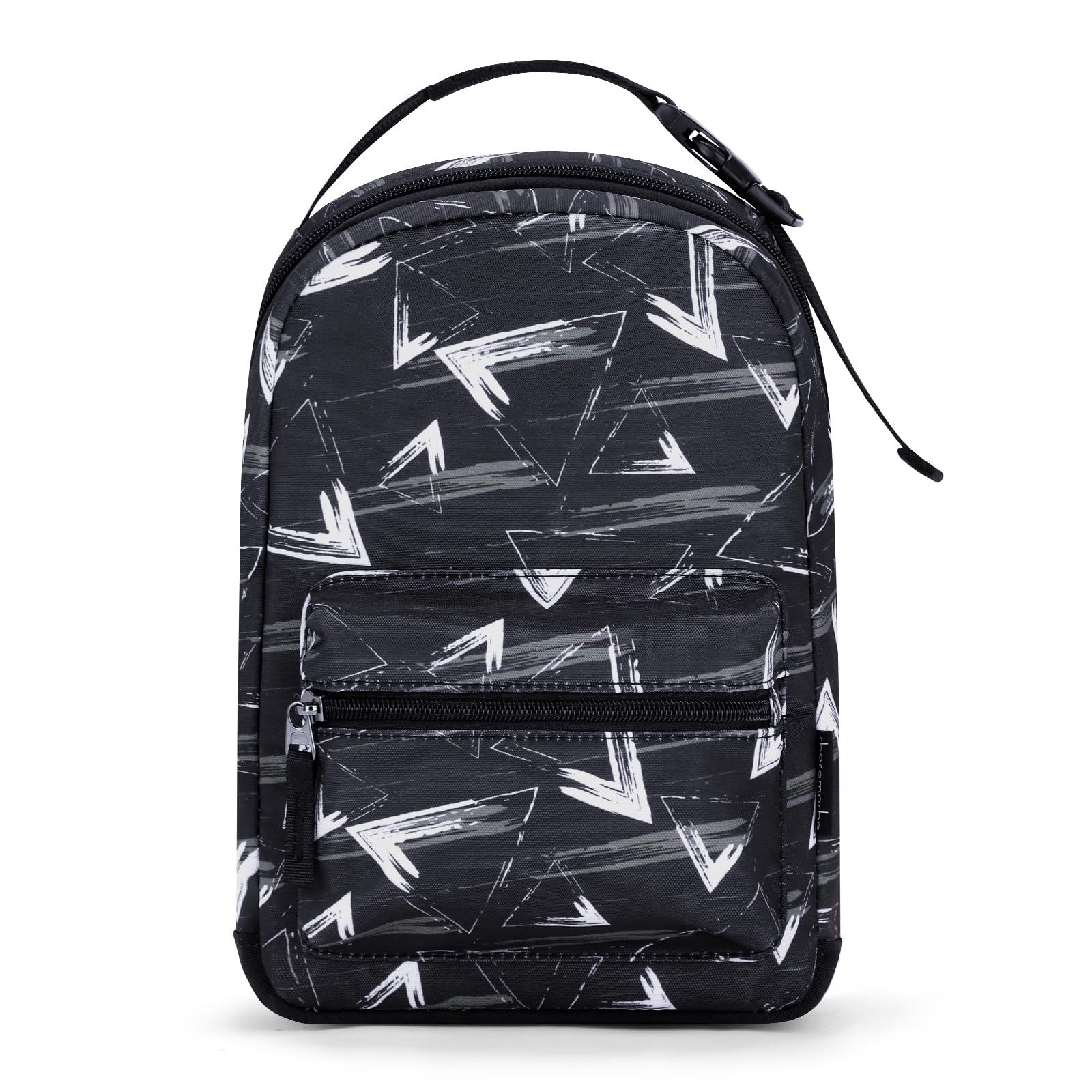 Geometry Black Portable Lunch Box
