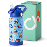 Mini Truck Blue Water Bottle 18Oz