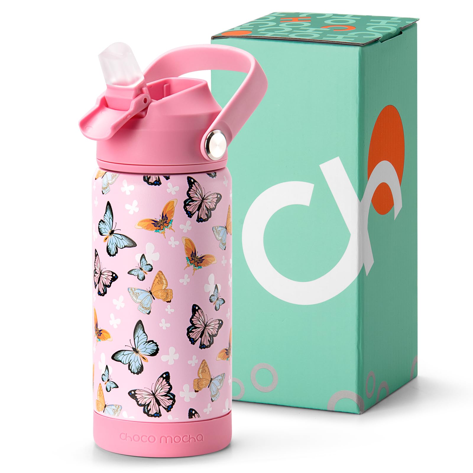 Butterfly Pink Water Bottle 18Oz
