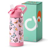 Butterfly Pink Water Bottle 18Oz