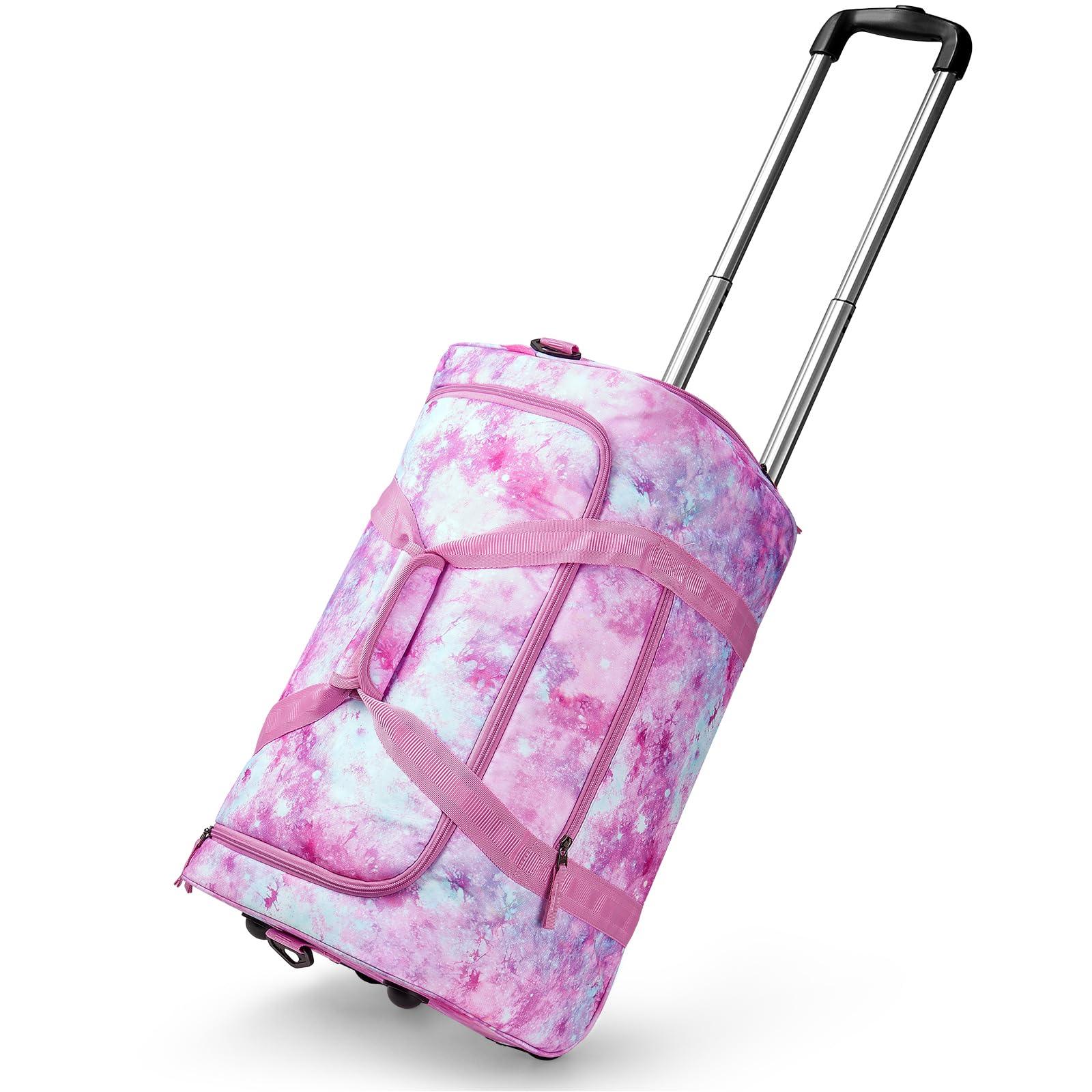 Galaxy Pink Rolling Duffle Bag – chocomocha