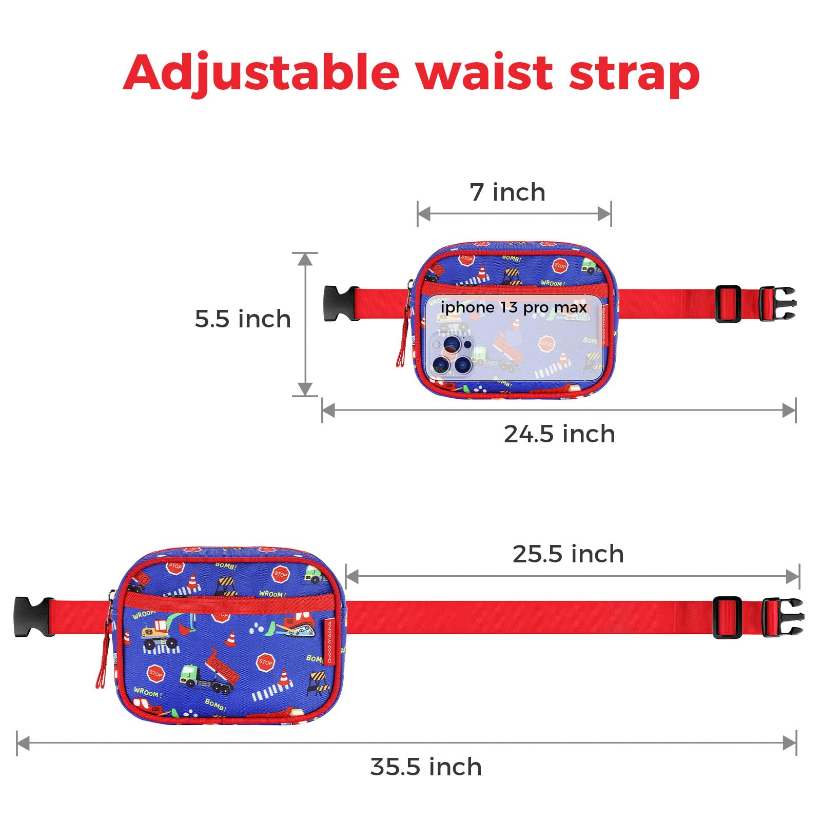 Truck Red Toddler Fanny Pack