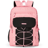 Solid Black Pink Backpack