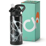 Lightning Black Water Bottle 18Oz