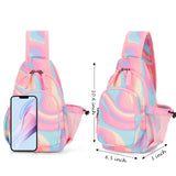 Fluid Colorful Pink Sling Crossbody Purse