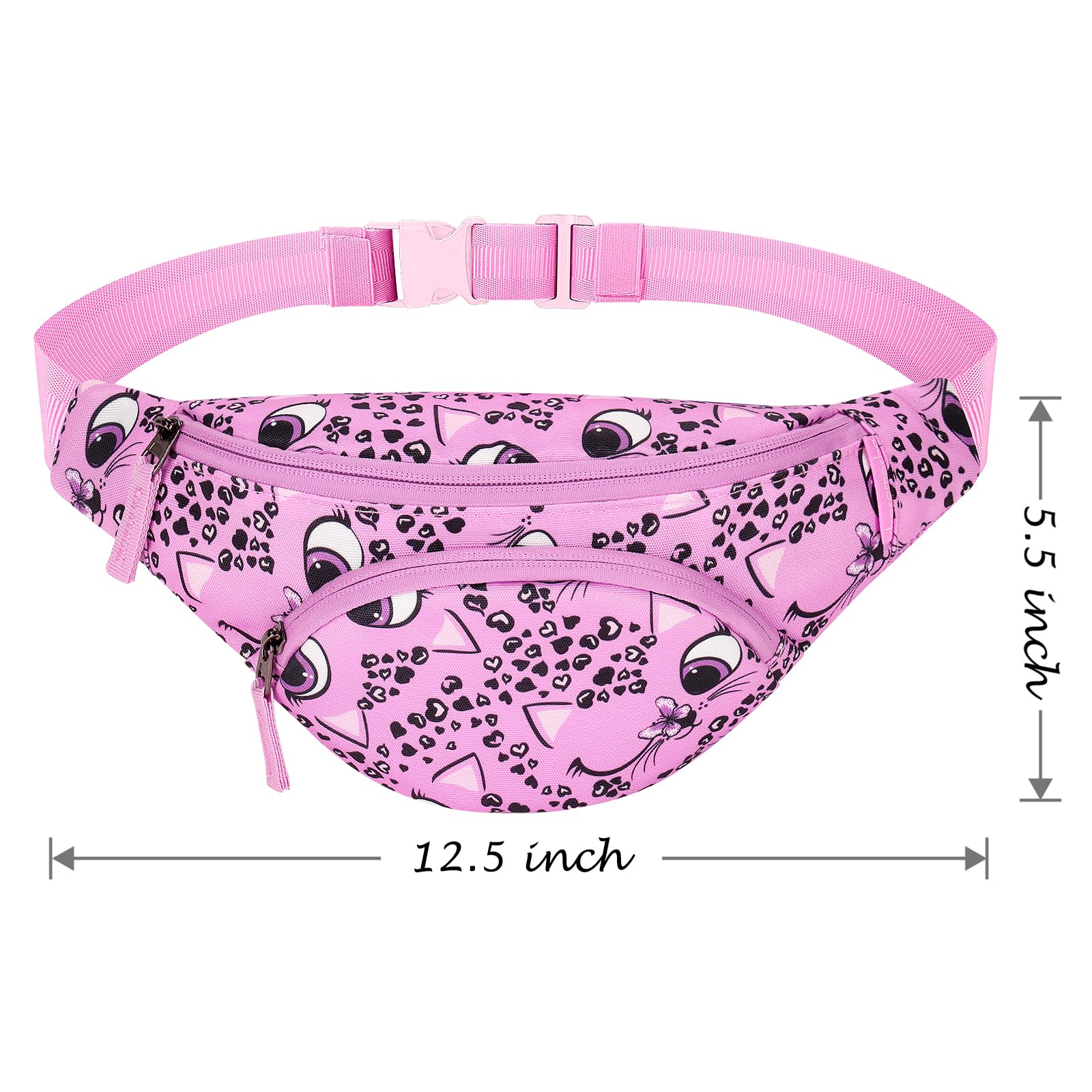 Leopard Cat Pink Fanny Pack