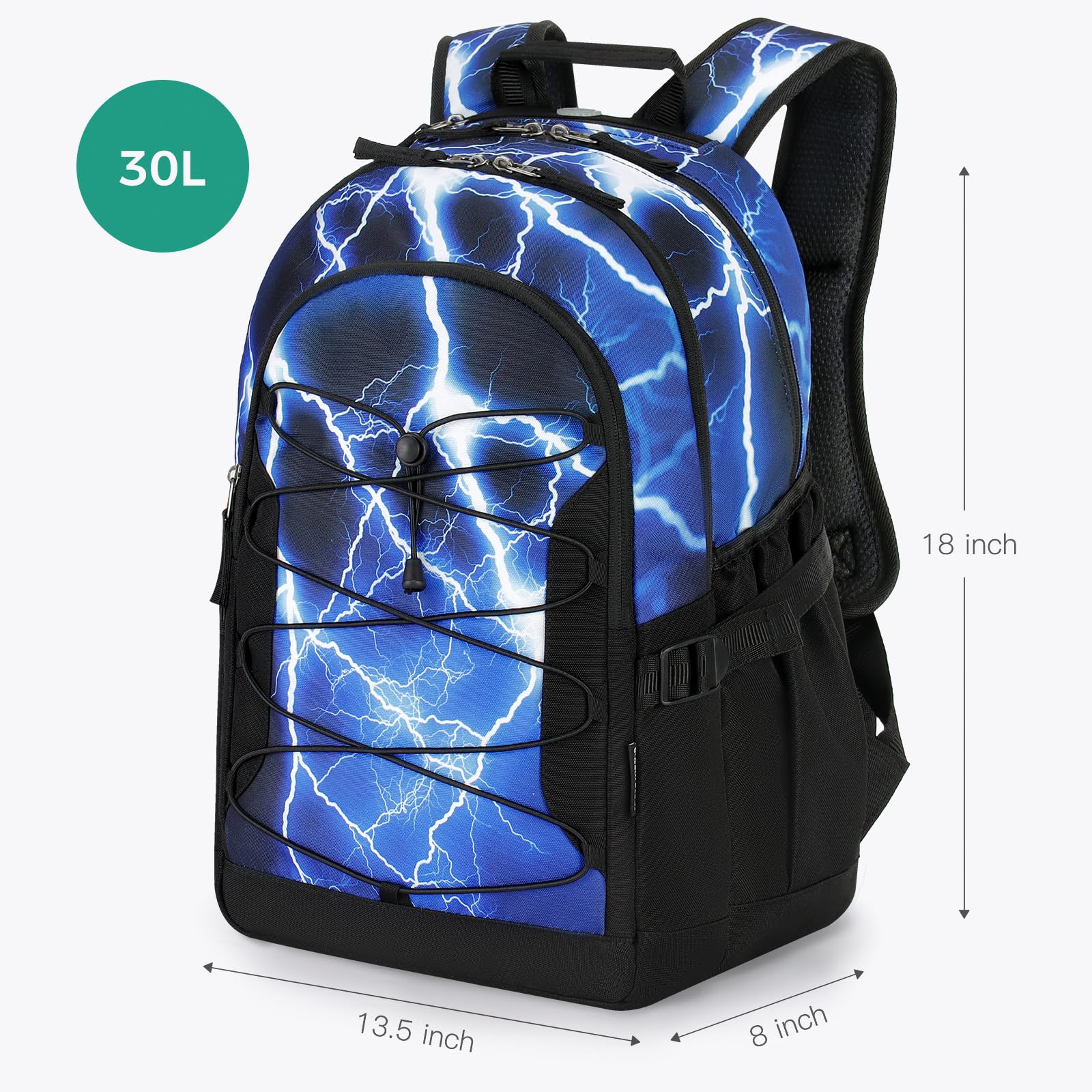 Lighting Blue Backpack 18Inch