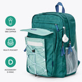 Solid Navy Green Backpack