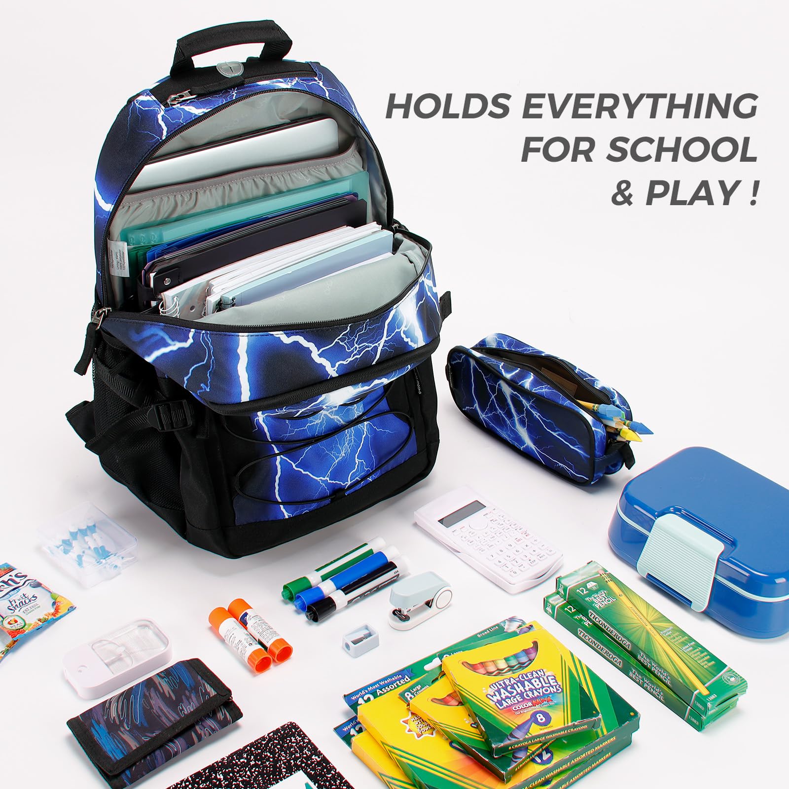 Lighting Blue Backpack 18Inch