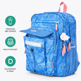 Solid Sapphire Blue Backpack