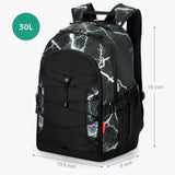 Geometric Black Backpack