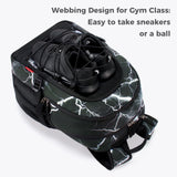 Geometric Black Backpack