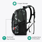 Geometric Black Backpack