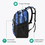 Geometric Blue Backpack