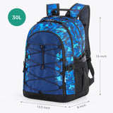 Geometric Blue Backpack