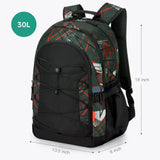 Geometric Red Backpack