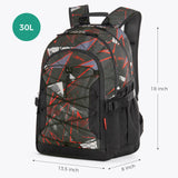 Geometric Gray Backpack