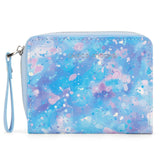 Blue-Purple Leather Wallet Choco Mocha