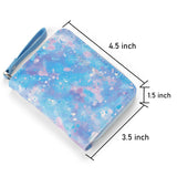 Blue-Purple Leather Wallet Choco Mocha