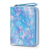 Blue-Purple Leather Wallet Choco Mocha