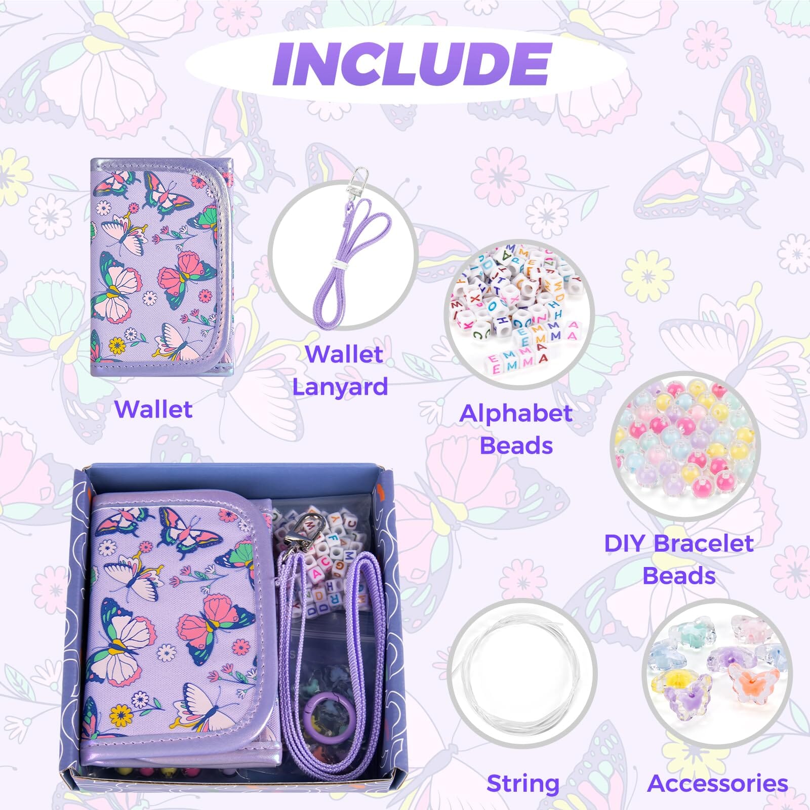 Butterfly-Purple DIY Wallet DIY Wallet Choco Mocha