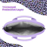 Choco Mocha 10 Inch Kids Tablet Sleeve Bag for Girls, Kids Tablet Carrying Case for Fire 7, Fire HD 8 Tablet, Kindle Kids Edition, iPad,Toddler Tablet Bag, Leopard Purple Choco Mocha