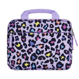 Choco Mocha 10 Inch Kids Tablet Sleeve Bag for Girls, Kids Tablet Carrying Case for Fire 7, Fire HD 8 Tablet, Kindle Kids Edition, iPad,Toddler Tablet Bag, Leopard Purple Choco Mocha