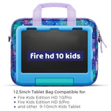 Choco Mocha 12.5 Inch Kids Galaxy Tablet Sleeve Bag for Girls, Kids Tablet Carrying Case for Fire HD 10, Fire HD 8, Fire 10 Tablet, Chromebook,Kindle Kids Edition, iPad, Purple Choco Mocha