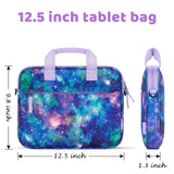 Choco Mocha 12.5 Inch Kids Galaxy Tablet Sleeve Bag for Girls, Kids Tablet Carrying Case for Fire HD 10, Fire HD 8, Fire 10 Tablet, Chromebook,Kindle Kids Edition, iPad, Purple Choco Mocha