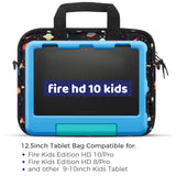 Choco Mocha 12.5 Inch Kids Tablet Sleeve Bag for Boys, Kids Tablet Carrying Case for Fire HD 10, Fire HD 8, Fire 10 Tablet, Chromebook,Kindle Kids Edition, iPad, for Kids, Black Choco Mocha