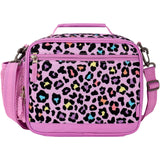 Choco Mocha Cheetah Lunch Box Kids Lunch Box for Girls Lunch Boxes for School Girls Leopard Lunchbox for Kids Lunch Bag for Girls with Shoulder Strap for Toddler Preschool Kindergarten Gift Pink Choco Mocha