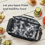 Choco Mocha Dinosaur Lunch Box for Boys Kids Lunch Box for Boys Lunch Boxes for School Boys Lunchbox for Kids Lunch Bag for Boys with Shoulder Strap for Toddler Preschool Kindergarten Camo Choco Mocha