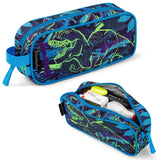 Choco Mocha Dinosaur Pencil Case for Boys Toddler, Soft Zipper Small Pencil Pouch for Little Boys, Kids Pencil Bag for Boys, Blue Choco Mocha