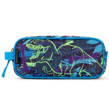 Choco Mocha Dinosaur Pencil Case for Boys Toddler, Soft Zipper Small Pencil Pouch for Little Boys, Kids Pencil Bag for Boys, Navy Blue Choco Mocha