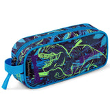 Choco Mocha Dinosaur Pencil Case for Boys Toddler, Soft Zipper Small Pencil Pouch for Little Boys, Kids Pencil Bag for Boys, Navy Blue Choco Mocha