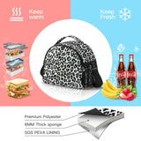 Choco Mocha Leopard Lunch Bag for Girls, Insulated Lunch Bag for Middle School Girls,Cheetah Print Preppy Lunch Box for Teen Girls Choco Mocha
