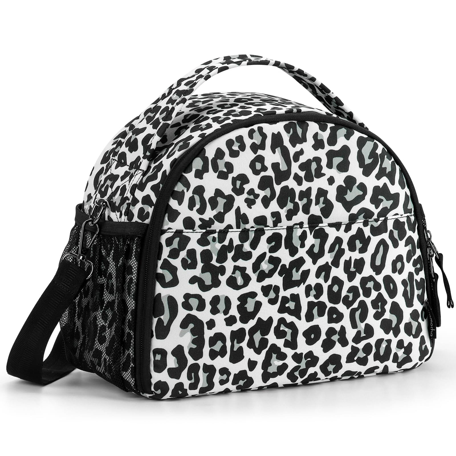 Choco Mocha Leopard Lunch Bag for Girls, Insulated Lunch Bag for Middle School Girls,Cheetah Print Preppy Lunch Box for Teen Girls Choco Mocha