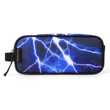 Choco Mocha Lightning Pencil Case for Boys Toddler, Soft Zipper Small Pencil Pouch for Little Boys, Kids Pencil Bag for Boys, Blue Choco Mocha