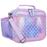 Choco Mocha Mermaid Lunch Box Kids Lunch Box for Girls Lunch Boxes for School Girls Lunchbox for Kids Lunch Bag for Girls with Shoulder Strap for Toddler Preschool Kindergarten Purple Choco Mocha