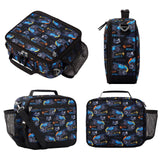 Choco Mocha Monster Truck Lunch Box for Boys Kids Lunch Box for Boys Lunch Boxes for School Boys Lunchbox for Kids Lunch Bag for Boys with Shoulder Strap for Preschool Kindergarten kids 3yrs+ Black Choco Mocha