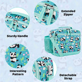 Choco Mocha Panda Lunch Box Kids Lunch Box for Girls Lunch Boxes for School Girls Lunchbox for Kids Lunch Bag for Girls with Shoulder Strap for Toddler Preschool Kindergarten kids 3yrs+ Teal Choco Mocha