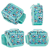 Choco Mocha Panda Lunch Box Kids Lunch Box for Girls Lunch Boxes for School Girls Lunchbox for Kids Lunch Bag for Girls with Shoulder Strap for Toddler Preschool Kindergarten kids 3yrs+ Teal Choco Mocha
