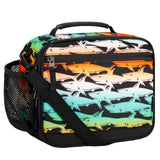 Choco Mocha Shark Kids Lunch Box for Boys Lunch Boxes for School Lunch Bag for Boys with Shoulder Strap for Preschool Kindergarten kids Black Choco Mocha
