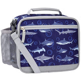 Choco Mocha Shark Lunch Box for Boys Kids Lunch Box for Boys Lunch Boxes for School Boys Lunchbox for Kids Lunch Bag for Boys with Shoulder Strap for Toddler Preschool Kindergarten kids 3yrs+ Blue Choco Mocha