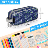 Choco Mocha Space Pencil Case for Boys Toddler, Soft Zipper Small Pencil Pouch for Little Boys, Kids Pencil Bag for Boys, Plane Navy Choco Mocha